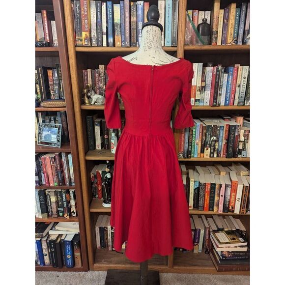 Stop Staring Alicia Estrada Women’s Large Red 1950s Themed Party Swing Dress - Picture 2 of 8